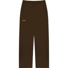 A pair of brown Erewhon sweatpants with side seam pockets and an elastic waistband.