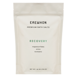A package of Erewhon Premium Bath Salts in the Uplift variant, featuring magnesium flakes with rose geranium and bergamot.