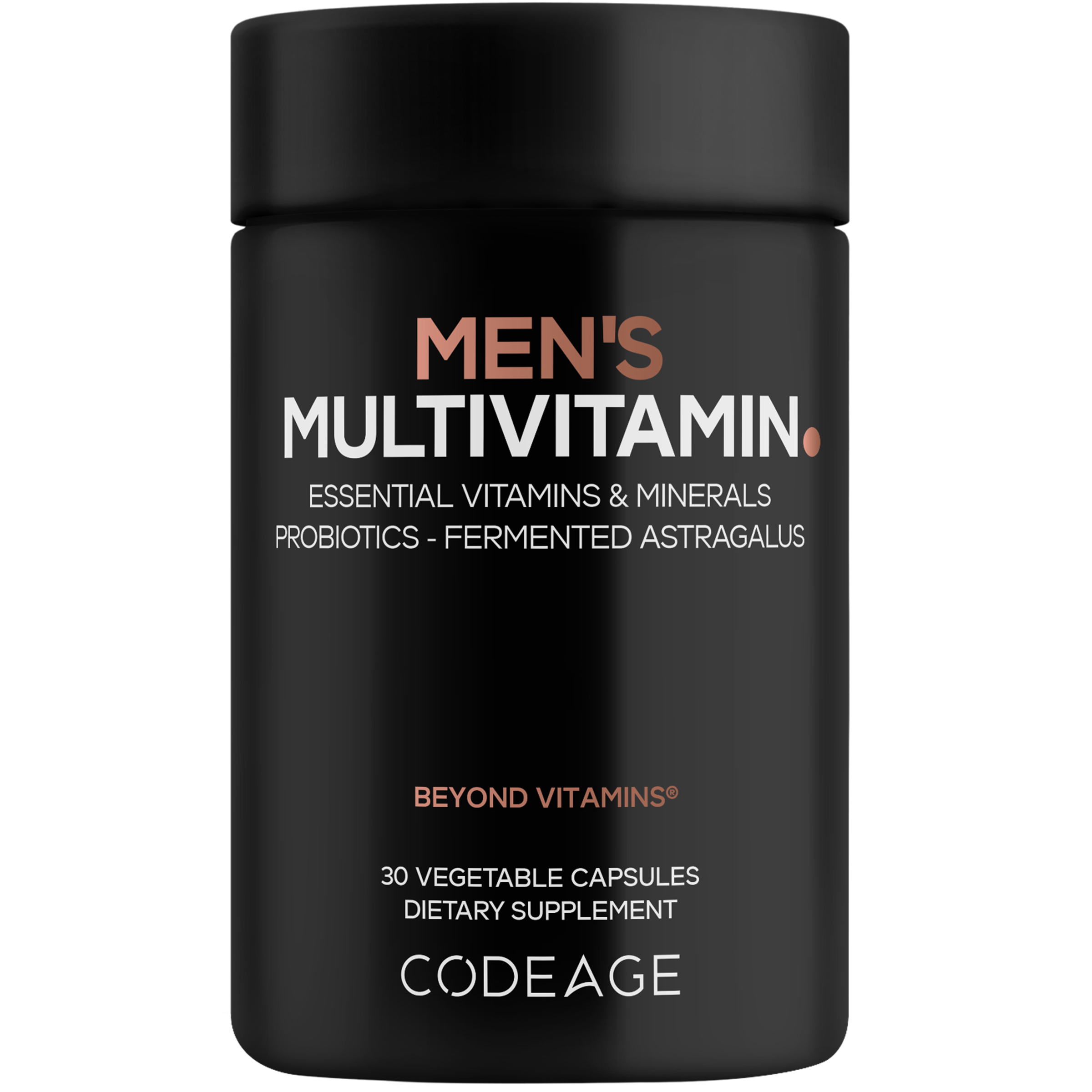 Codeage Men's Daily Multivitamin + Magnesium, Zinc, Iron, Probiotics