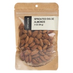 Package of sprouted dulse almonds with an Erewhon label on a white background