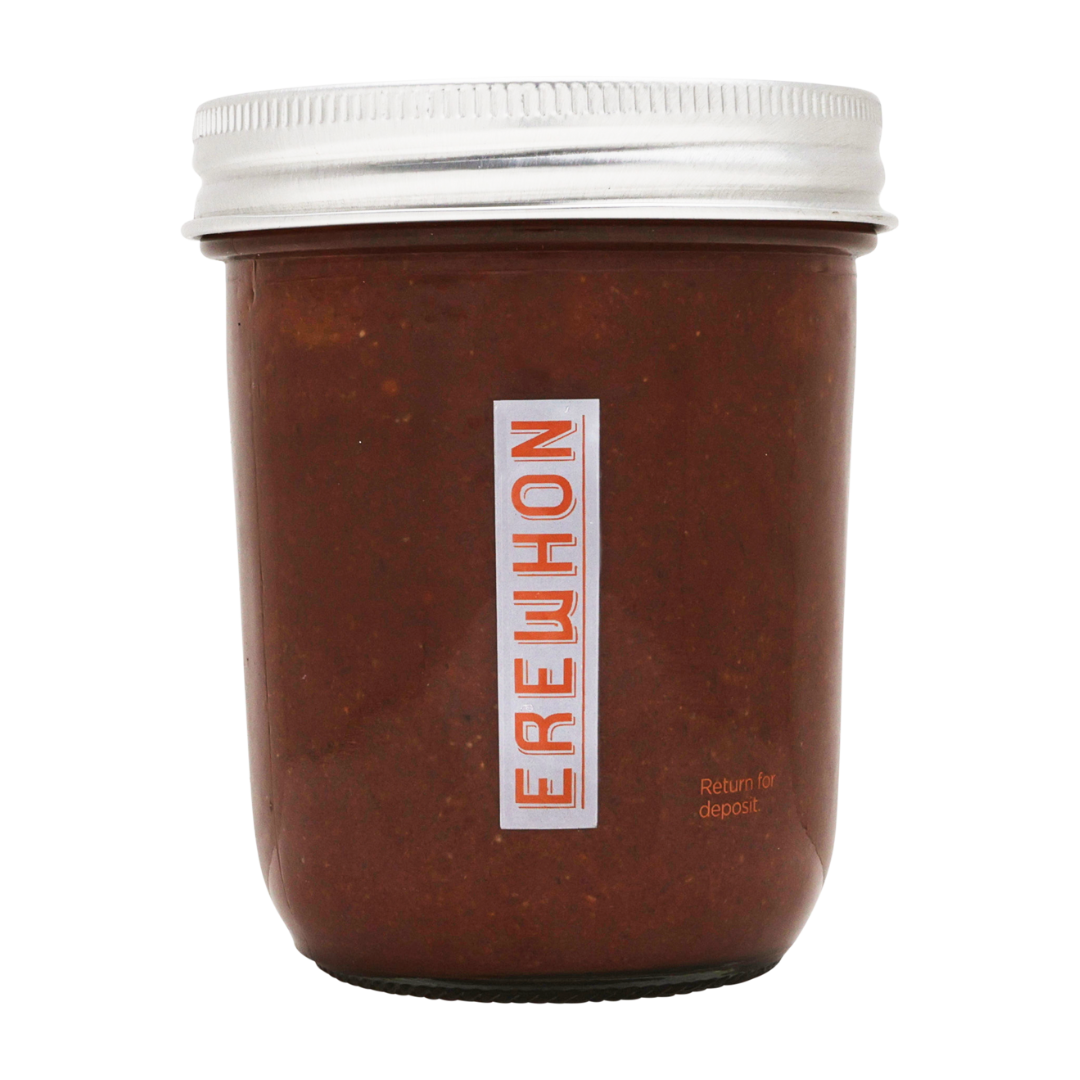 Jar of Erewhon Chocolate Hazelnut Butter on a white background
