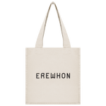Beige tote bag with 'EREWHON' text on a white background, also called "EGGSHELL Erewhon Shopper Bag"