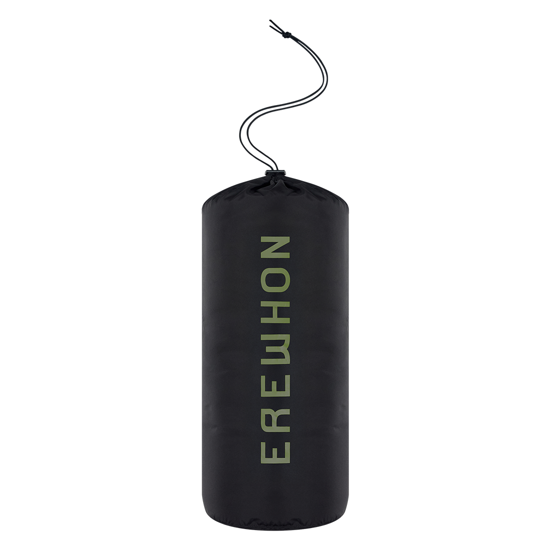 Black Erewhon Beach Towel bag with 'Erewhon' branding on a white background