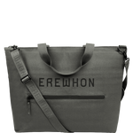 Gray cooler bag with 'EREWHON' branding on a white background