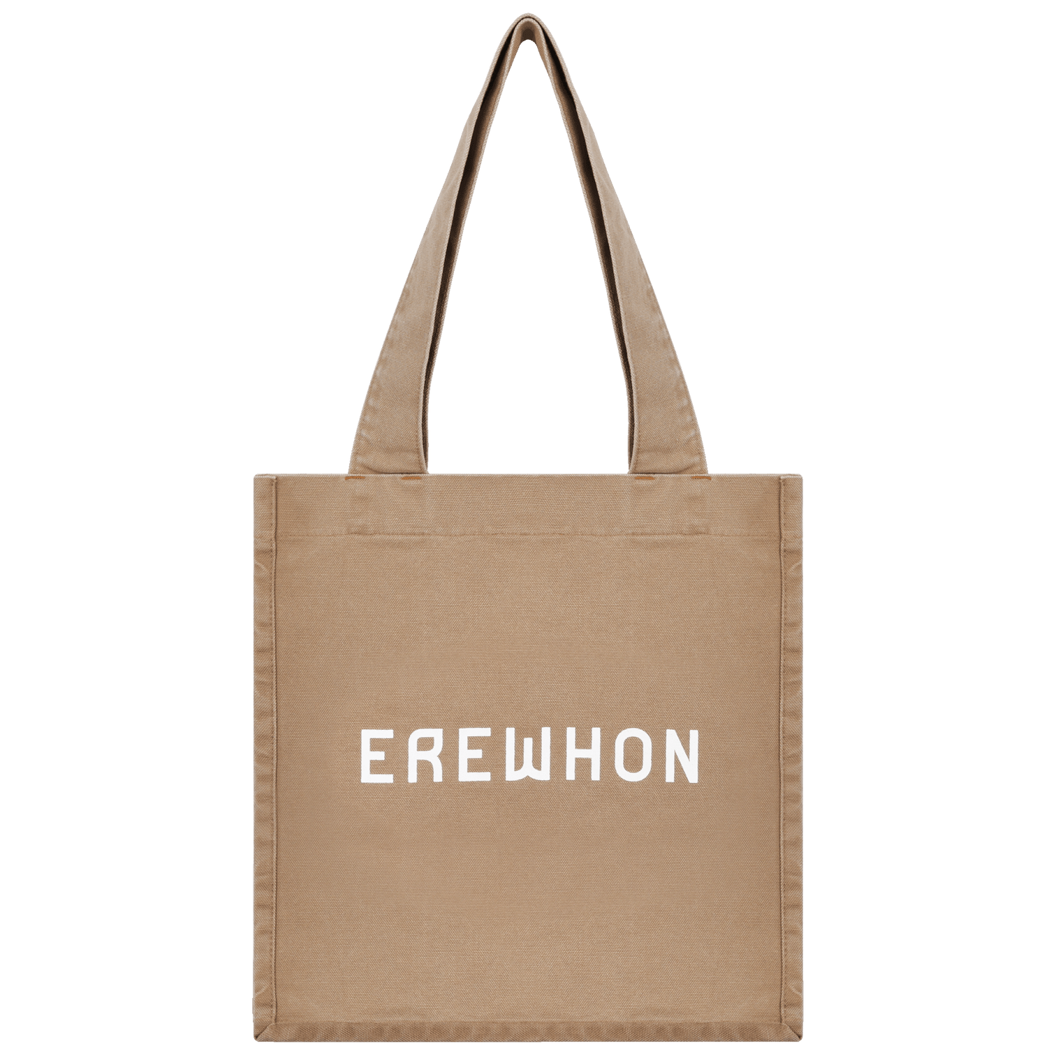 Erewhon Brown Cotton Canvas Tote Bag