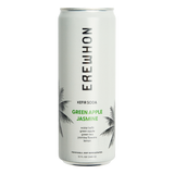 Erewhon Kefir Soda Green Apple Jasmine 6-Pack – probiotic sparkling drink with crisp green apple and floral jasmine, supports gut health, small-batch crafted