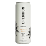 Erewhon Kefir Soda Peaches & Cream 6-Pack – probiotic-rich sparkling drink, supports gut health, smooth peaches and cream flavor, small-batch crafted