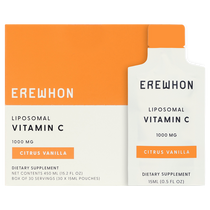 Erewhon Liposomal Vitamin C, 1000mg, highly absorbable, sugar-free, soy-free, gluten-free. Holistic health support