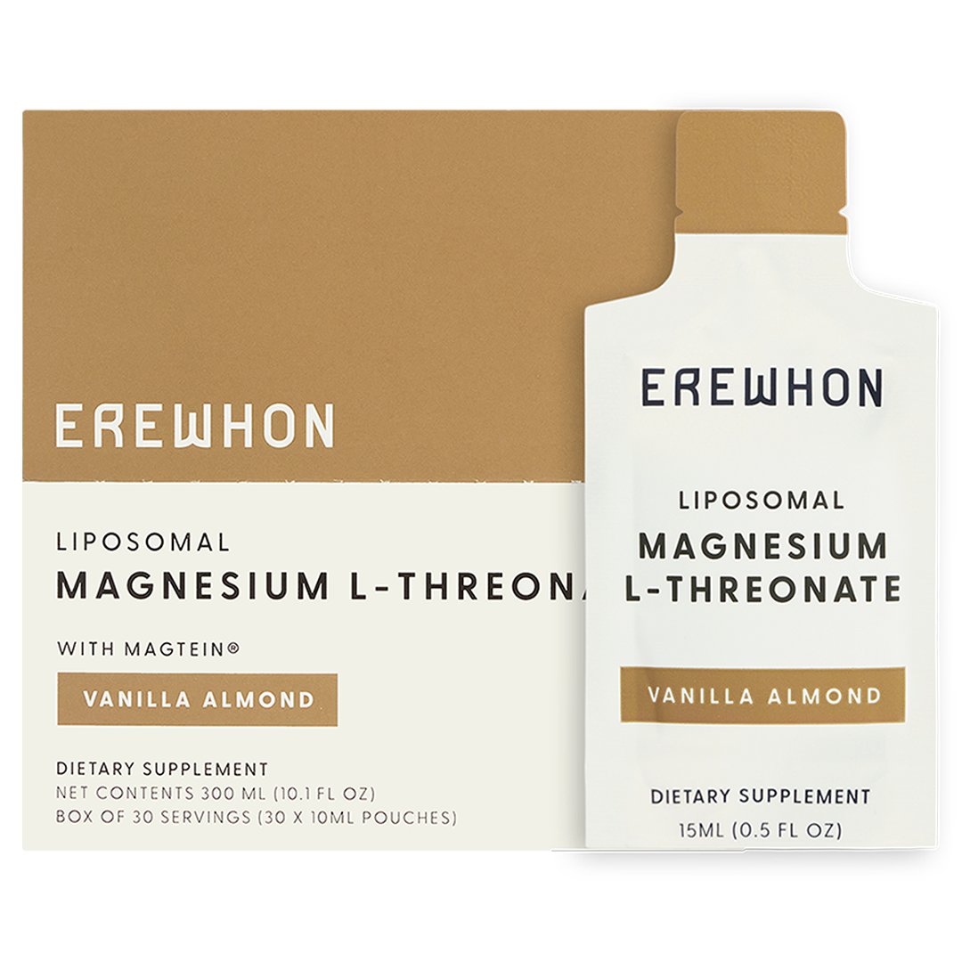Erewhon Threonate Liposomal Magnesium Packet – vegan, gluten-free supplement to boost brain health and enhance cognitive function naturally