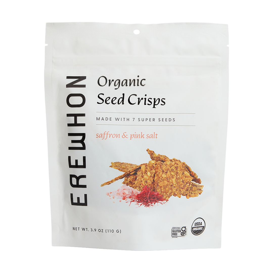Erewhon Seed Crisps Saffron & Pink Salt