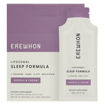 Erewhon Liposomal Sleep Formula packaging with purple and white design.