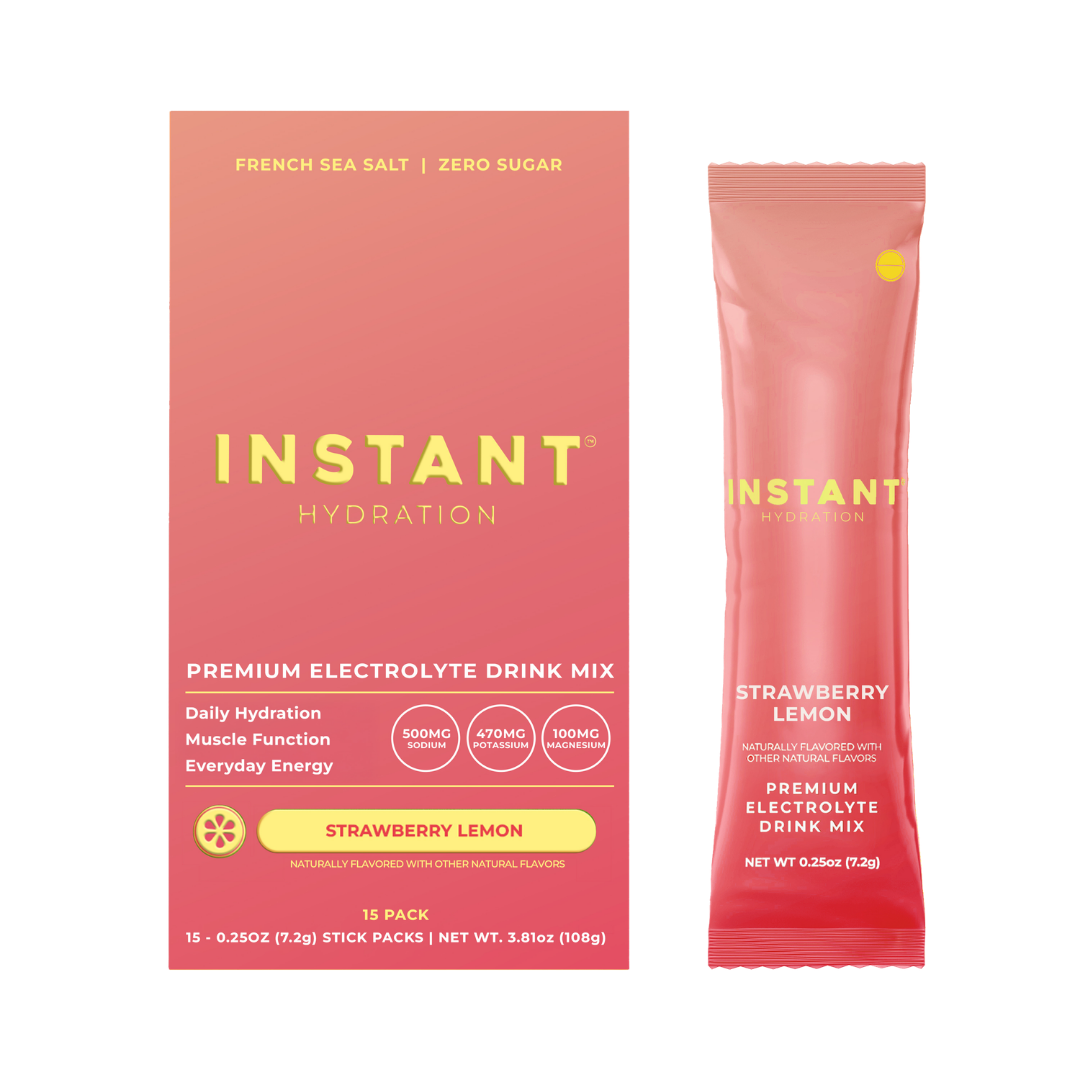 Instant Hydration Strawberry Lemon electrolyte drink mix at Erewhon