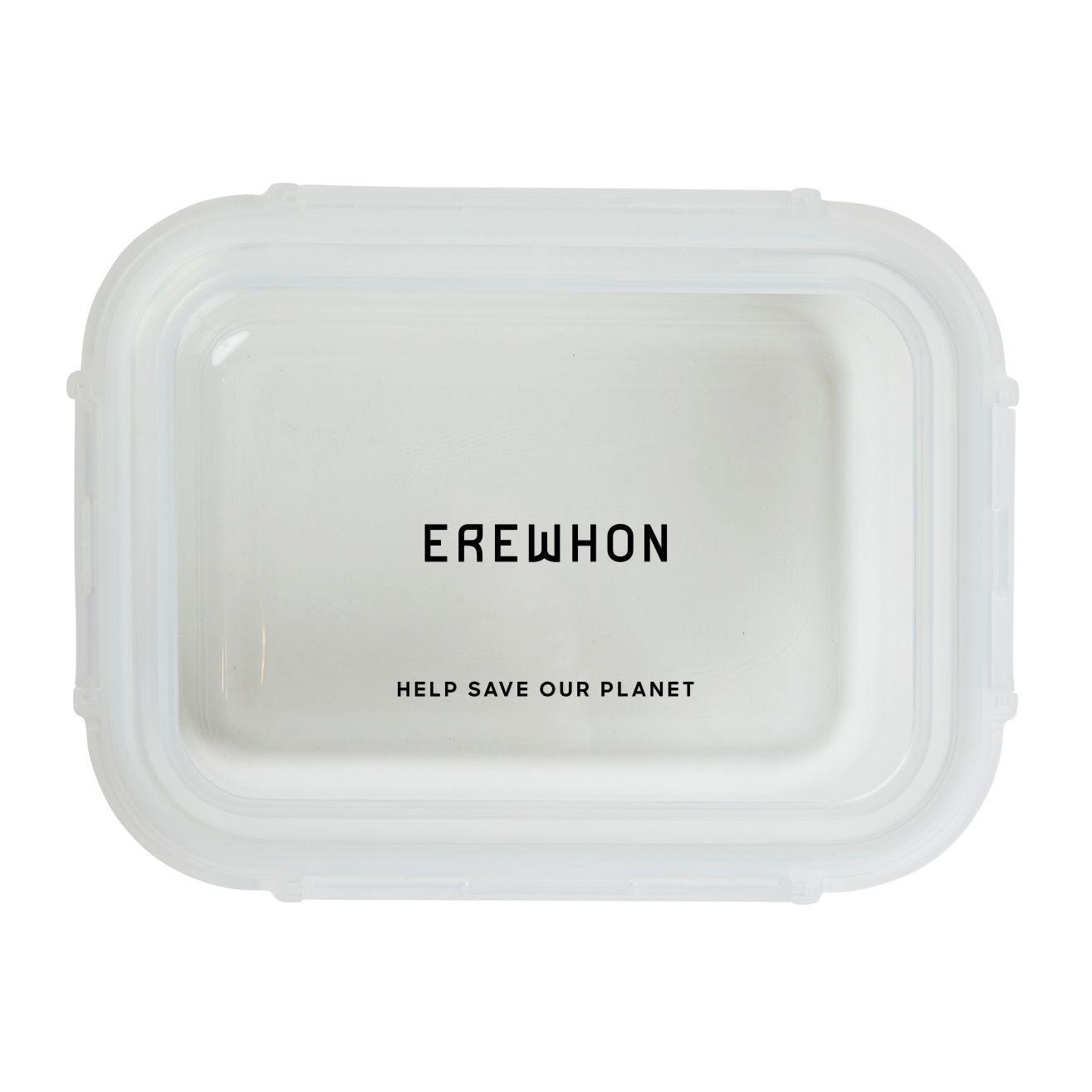 Overview shot of Erewhon glass storage containers - large