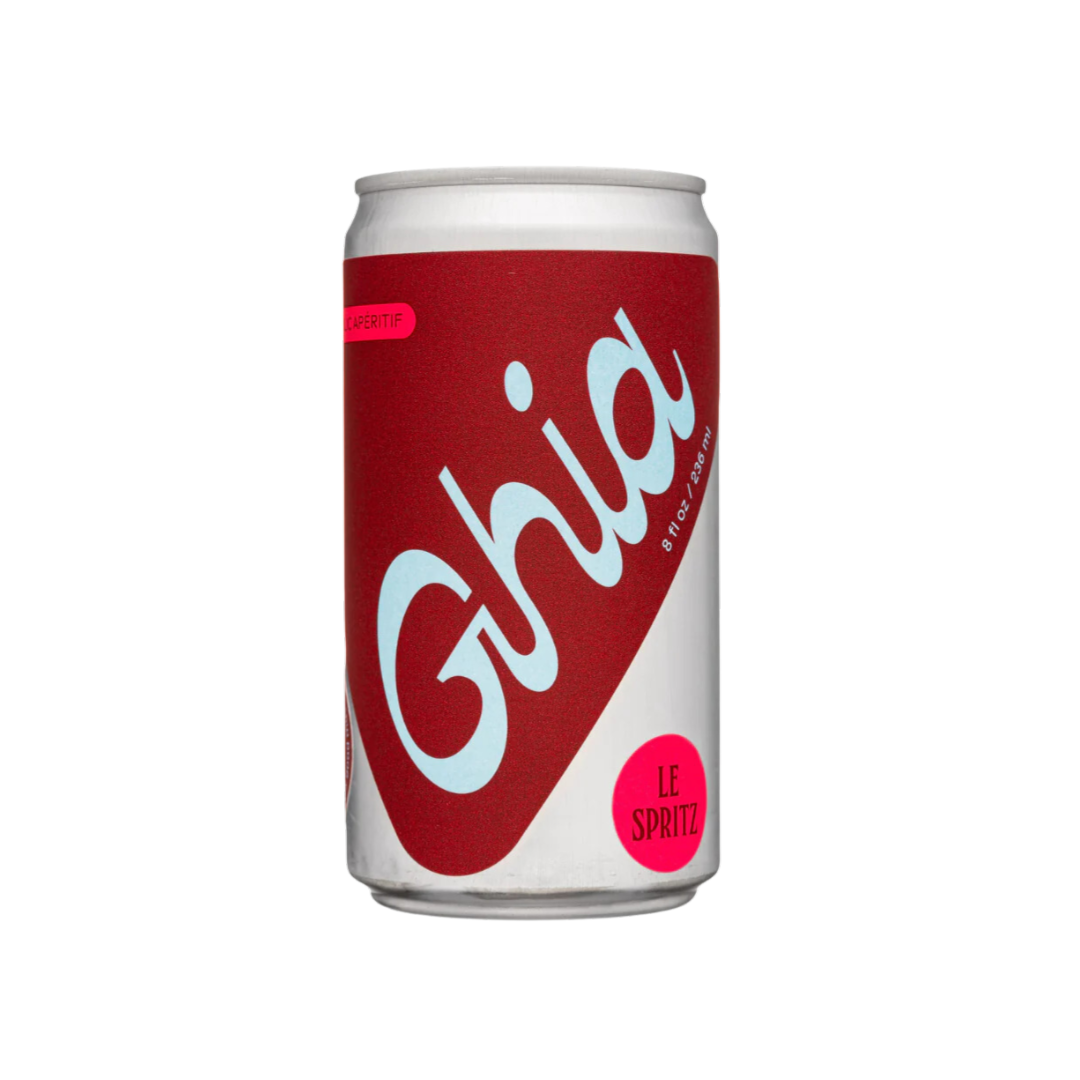 Ghia Le Spritz 4-pack – non-alcoholic beverage with Ghia's signature bitter aperitivo, soda, rosemary, and yuzu, 8oz cans
