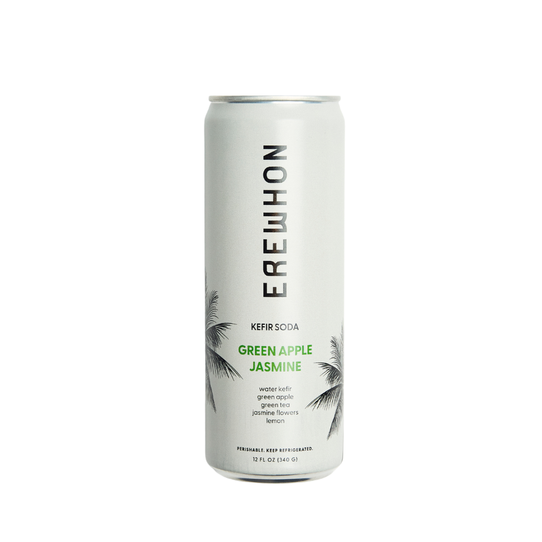 Erewhon -Kefir Soda Green Apple Jasmine | 6-pack