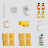 Ingredients Layout for Malibu Mango Smoothie Kit