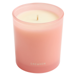 WHITE ROSE BERGAMONT Pink candle with 'Erewhon' branding on a white background