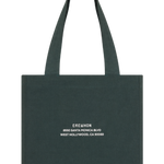 Green Erewhon tote bag with the brand name 'EREWHON' printed in white on the front.
Also called "WEHO Erewhon Shopper Bag"